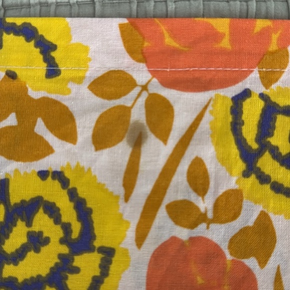 Marimekko Floral Orange and Yellow Cotton Runner - Picture 6 of 6